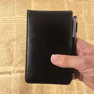 Patented In-Stock Portable Loose Leaf <b>Notepad</b> A7 <b>Small</b> Notebook Logo-Printed Multifunctional Sticky Note Booklet Mini Pocket PU - Product Image 2