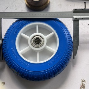 Ruedas Sólidas de 260x85mm con Espuma de PU, Llanta de Hierro, Rodamientos de Bolas Dobles, Capacidad de Carga de 100kg, Personalizables <span class=keywords><strong>para</strong></span> <span class=keywords><strong>Muebles</strong></span> OEM - Product Image 2
