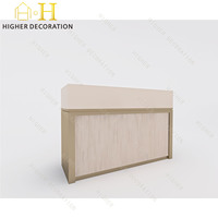 Comptoir de réception, comptoir de caisse, mobilier pour bijouterie, vitrine de présentation personnalisée en bois MDF et acier inoxydable, armoire de caisse