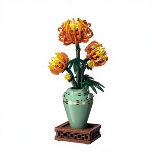 Ensemble de blocs de construction DIY unisexe de 254 pièces, modèle MOC Chrysanthème Anime, briques de décoration pour la <span class=keywords><strong>maison</strong></span>, pour les enfants de 8 à 13 ans et 14 ans et plus - Product Image 1