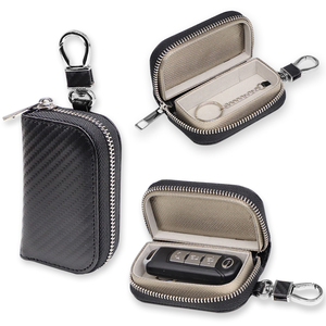Biểu Tượng Tùy Chỉnh Faraday Túi Cho Chìa Khóa Xe Tín Hiệu Chặn Da Keychain Chống Trộm Bảo Vệ - Product Image 2