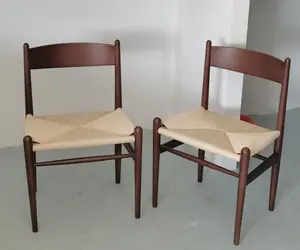 Роскошный современный гостиничный ресторан, стул для столовой, коричневый, серый, скандинавский, бархатный, деревянный обеденный стул