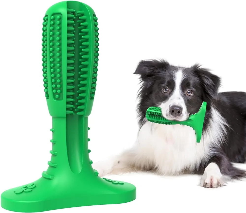 Mainan kunyah anjing, mainan sikat gigi anjing yang kuat tahan lama, mainan anjing interaktif luar ruangan, mainan pembersih gigi perawatan gigi anjing,
