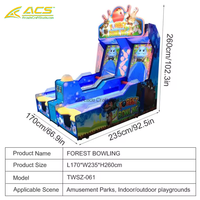 Machine de jeu d'arcade de bowling personnalisable à monnayeur pour 2 joueurs, avec écran vidéo et construction métallique, version anglaise