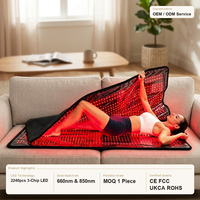 Sac de couchage de luminothérapie Fitkang certifié CE avec 6720 puces LED, double longueur d'onde 660nm 850nm, couverture de luminothérapie LED pour tout le corps