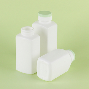 White Square Customized Capsule <b>Bottle</b> Pharmaceutical Packaging HDPE Plastic Capsule For Health Products With Flip top Cap - Product Image 2