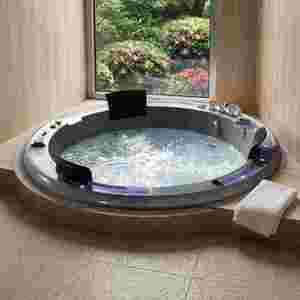 Vasca Idromassaggio Rotonda Interrata <span class=keywords><strong>per</strong></span> 3-4 Persone, <span class=keywords><strong>Jacuzzi</strong></span> Esterna Popolare in Acrilico, Spa Idromassaggio - Product Image 6