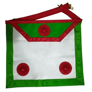 Insignia de los Maestros Escoceses de San Andrés de KBHC |   Insignia de Cuero Bordada a Mano con Cuentas y Imán, Resistente al Agua - Product Image 1