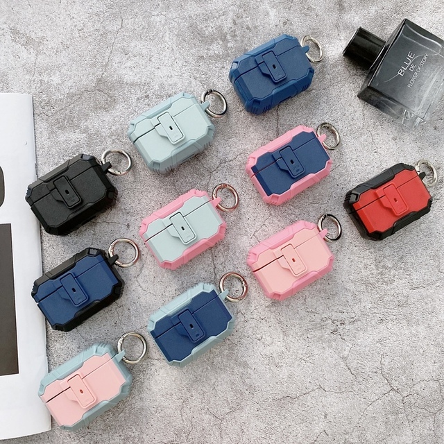 High Quality PC Earphone Protective Case for Airpods Pro With Lock Premium Earphone Cover for Airpods 1 2 3