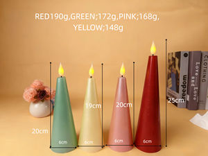 Lilin elektronik Led meruncing, cahaya lilin unik berkedip, dekorasi Natal rumah - Product Image 2