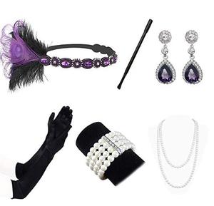 Accessoires pour robe fantaisie des années 1920, Costume <span class=keywords><strong>Charleston</strong></span> Gatsby dames 20s Flapper - Product Image 5