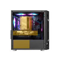 Boîtier d'ordinateur de bureau pour jeux FARA H1MB-G & H1MW-G, personnalisé OEM, noir arc-en-ciel, USB, plastique frais, ITX & ATX, en stock