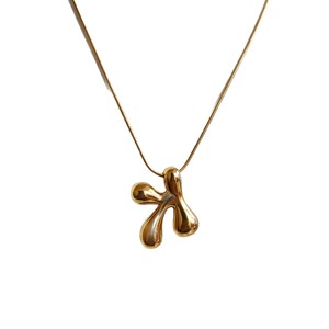 RINHOO <span class=keywords><strong>Collana</strong></span> con Ciondolo a Lettere Inglesi in Acciaio Inossidabile 316L Placcato Oro 18K PVD, Catena a Serpente, Regalo Classico e Trendy Unisex - Product Image 6