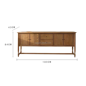 Minimalist Solid Ash/Pine/Red Oak TV Cabinet Handmade Eco-Friendly Storage & Dining <b>Sideboard</b> for Living Room - Product Image 1