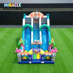 Professional PVC Inflatable Playground Pirate Inflatable Park Jumping House with Slide with Air Blower - Product Image 5