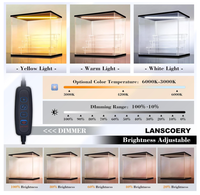 Support d'affichage pour poupées LED sur mesure en acrylique et bois de chêne, couleur personnalisée, épaisseur d'acrylique sur mesure pour les clients B2B