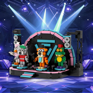 <span class=keywords><strong>FNAF</strong></span> Five Nights at Freddy's Rock Stage con 4 Monstruos Divertidos, Set de Construcción de Bloques, Set de Juego, Figura de Acción, Modelo de Juguete - Product Image 1