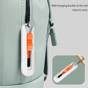 Couteau de livraison express portable DEWO, lame en acier inoxydable, épaisseur de 1 mm, bord dentelé, poignée en ABS, déballage sécurisé du carton - Product Image 5