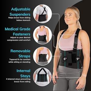 Penjepit punggung kemampuan bekerja tali selempang yang dapat dilepas industri perlindungan nyeri punggung bawah perangkat koreksi traksi - Product Image 5