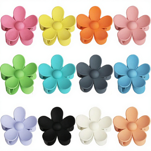 Pinces à cheveux florales pastel en gros - Pinces à cheveux couleur bonbon pour femmes, pinces à ressort antidérapantes - Product Image 3