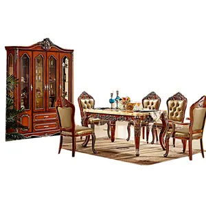 Restaurant Dining Room Furniture Solid Wooden Dinning Table Set