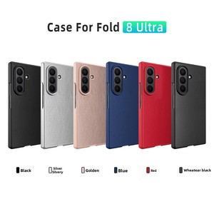 หัวนมินนำเสนอเคสป้องกันแบบพับได้พร้อมผิวสัมผัสหนังลายลิ้นจี่สำหรับ Samsung Z Fold 8 Ultra - Product Image 4