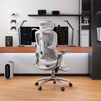 Chaise de bureau ergonomique avec pivot, hauteur réglable et repose-pieds, chaise de direction pour bureau à domicile avec fonction de massage