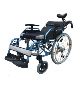 כיסא גלגלים ידני מתקפל אלומיניום עם תיקון, עיצוב חדש לבתי חולים משאית הטיה סטנדרטית - Product Image 2