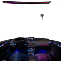 Lampe d'ambiance LED ZYCELA pour Audi A3 8V 8Y S3 RS3 2013-2019 avec bande lumineuse pour grille d'aération du tableau de bord, 30 couleurs, 9-16V