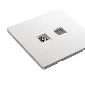 Enchufe de pared para PC, satélite y teléfono con panel táctil (1/2 poste) y toma de datos LAN RJ45 para computadora - Product Image 1