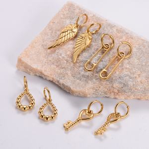 9 Styles Love Earrings Light Luxury <b>Titanium</b> Steel Small and Irregular Peach Heart Small and New Cold Style Women's Ornament - Product Image 2