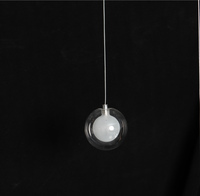 Luminaire suspendu en verre à LED décoratif pour la Saint-Valentin, éclairage à fibres optiques, lustre à LED RVB