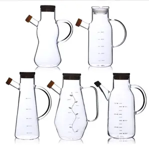 400ml kitchen glass oiler cup and can with handle gourd shape creative vinegar soy sauce bottle kitchen oil dispenser