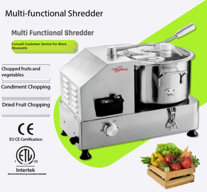 Kommerzieller multifunktion aler Küchenmaschinen-Gemüse-und Fleischsc halen schneider aus Edelstahl zum Zerkleinern von Zutaten - Product Image 4