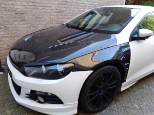 Yuhang บังโคลนหน้าคาร์บอนไฟเบอร์สีดำมันวาวสูงสำหรับ <span class=keywords><strong>VW</strong></span> <span class=keywords><strong>Scirocco</strong></span> R พร้อมสกรูยึด - Product Image 5