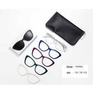 TR9903 5 in 1 Clip su magnetico TR90 occhio di gatto più recente modello <span class=keywords><strong>occhiali</strong></span> <span class=keywords><strong>da</strong></span> <span class=keywords><strong>vista</strong></span> montature <span class=keywords><strong>da</strong></span> donna - Product Image 6