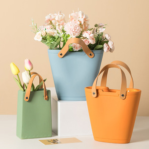 Jarrón de Cerámica <span class=keywords><strong>con</strong></span> Forma de Bolso Artístico Decorativo, <span class=keywords><strong>con</strong></span> <span class=keywords><strong>Flores</strong></span> <span class=keywords><strong>Artificiales</strong></span>, Jarrón Decorativo para Mesa, Regalo de Cumpleaños - Product Image 2