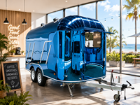 Remorque de service mobile personnalisable en acier inoxydable poli miroir pour glaces, café et aliments, 10 pieds, pour usage extérieur, marchés nocturnes, rues et parcs