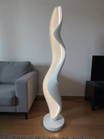 Lampe sur pied moderne sculpturale en fer avec base en PETG imprimée en 3D, couleur variable, assemblage DIY, grande taille, éclairage d'ambiance pour chambre, interrupteur inclus