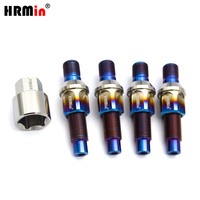 Kit de goujons de roue en titane HRMin M12*1.5mm Gr.5 Ti-6Al-4V avec écrou de roue en titane pour voiture de course BMW