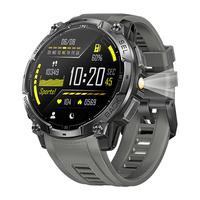 Montre connectée GPS K76A pour hommes et femmes, écran AMOLED 1,43 pouces, boussole intégrée 6 satellites, lampe de poche, robuste, tracker de fitness pour l'extérieur