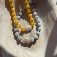 Collier ras du cou bohème en pierres précieuses et perles irrégulières baroques, bijoux d'été bohèmes pour femmes, vente en gros