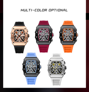 นาฬิกาข้อมือผู้ชายแบรนด์หรู สายซิลิโคนอเนกประสงค์ รุ่น Mill Tonneau Chronograph สไตล์สปอร์ตแคชชว<span class=keywords><strong>ล</strong></span> - Product Image 3