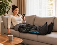 Bottes de récupération sans fil à compression d'air pour les jambes, 4 chambres, contrôle par application, masseur pneumatique, drainage lymphatique, fitness à domicile, sport