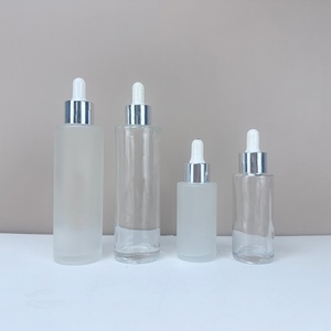 30ml 50ml 60ml 100ml 120ml 2oz 4oz Frosted Cosmetic Lotion Pump Fine <b>Mist</b> Glass Spray <b>Bottle</b> With Black White Lid - Product Image 2