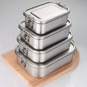 宏源304不锈钢蒂芬饭盒防漏隔间饭盒便当盒食品容器