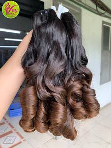 Perruque à fermeture Funmi Wave en cheveux humains, 100% vierges vietnamiens, double épaisseur, à bandes adhésives ou à fusion, vente en gros à prix abordable pour la revente - Product Image 4