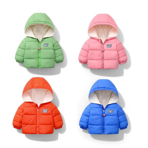 2025 nuova giacca da bambino con cerniera per bambini con cappuccio in <span class=keywords><strong>pile</strong></span> per bambini e bambini, abbigliamento invernale - Product Image 3