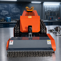 Tondeuse robot à fléaux télécommandée tout-terrain à moteur thermique CE EPA Ga, avec roues en caoutchouc