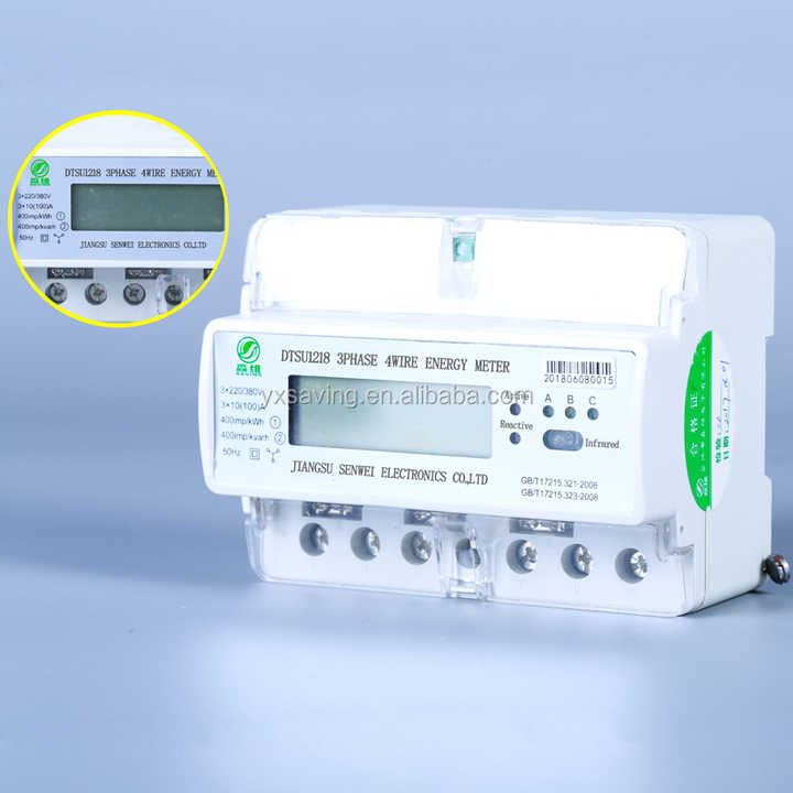 Din Rail Smart Energy Meter - 3 Phase 4 Wires KWH Meter